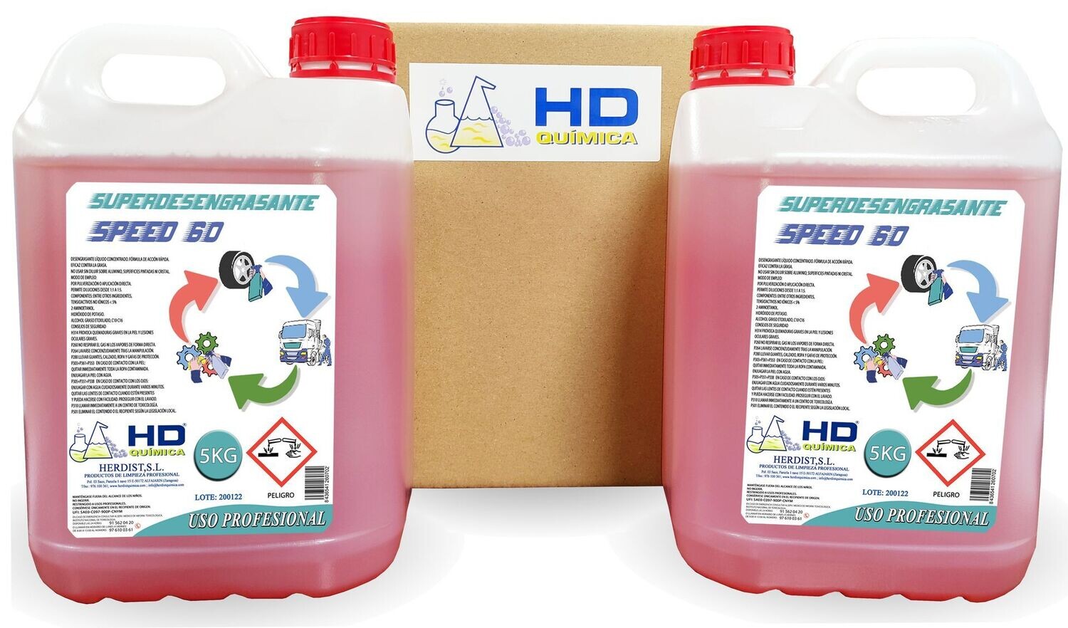 Desengrasante ultra concentrado SPEED 60, caja de 2 garrafas (10kg)