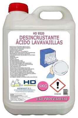 Desincrustante ácido para lavavajillas