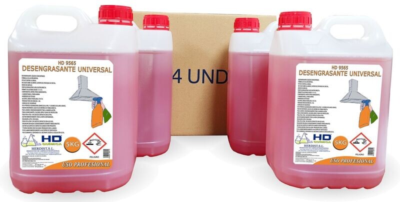 Desengrasante universal doméstico, caja de 4 garrafas 9565 (20kg)
