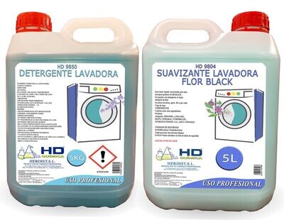 Combinación Detergente de Lavadora + Suavizante Flor Black