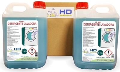 Detergente para lavadora, caja de 2 garrafas 9851 (10kg)