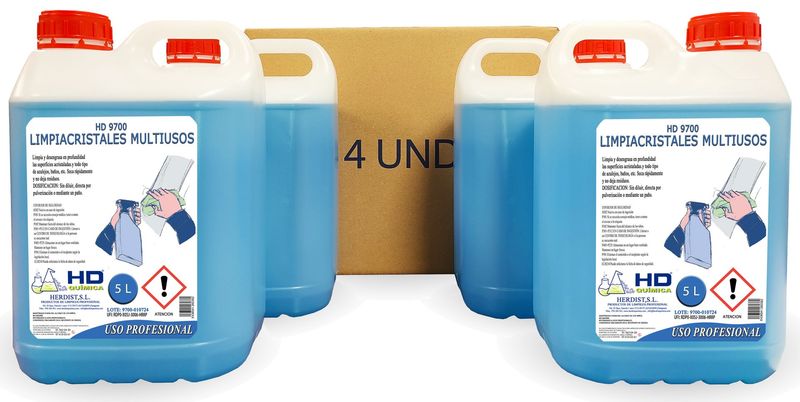 Limpiacristales multiusos, caja de 4 garrafas 9700 (20L)