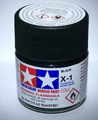 Tamiya 81501 Mini Acrylic X-1 Black