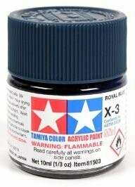 Tamiya 81503 Mini Acrylic X-3 Royal Blue