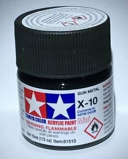 Tamiya 81510 Mini Acrylic X-10 Gun Metal