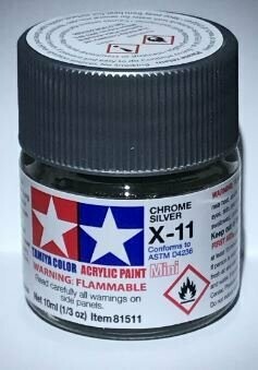 Tamiya 81511 Mini Acrylic X-11 Chrome Silver