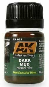 AK Interactive Wash - Dark Mud 35ml