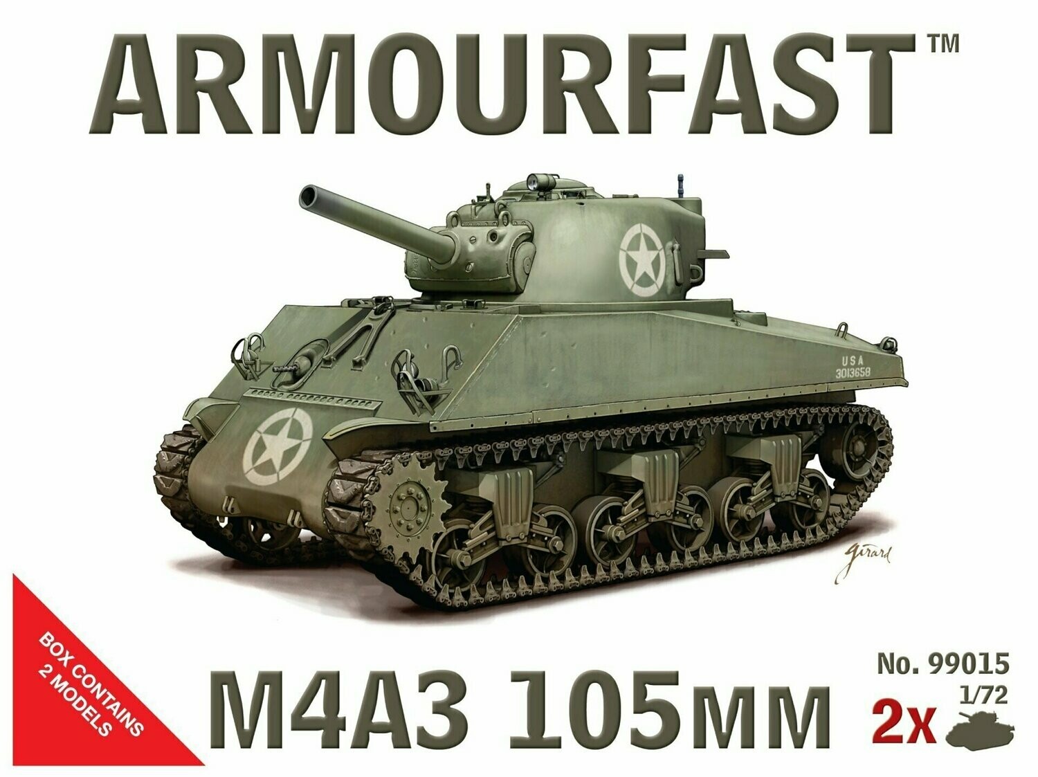 Armourfast 99015 1/72 Sherman M4A3 105mm
