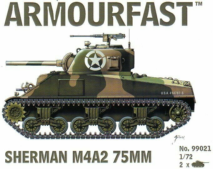 Armourfast 99021 1/72 Sherman M4A2 75mm