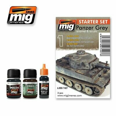 MIG Weathering Starter Set 1. Panzer Grey