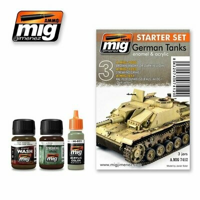 MIG Weathering Starter Set 3. German Tanks
