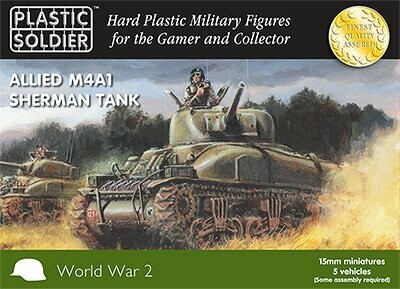 Plastic Soldier 1/100 Allied M4A1 Sherman Tank