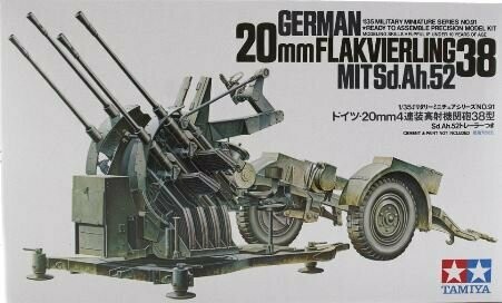 Tamiya 35091 1/35 German 20mm Flakvierling 38