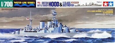 Tamiya 31806 1/700 British Battle Cruiser Hood & E Class destroyer