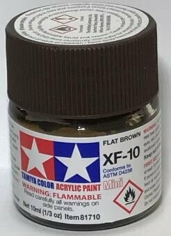 Tamiya 81710 Mini Acrylic XF-10 Flat Brown