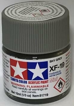 Tamiya 81719 Mini Acrylic XF-19 Sky Grey