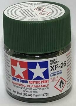 Tamiya 81726 Mini Acrylic XF-26 Deep Green