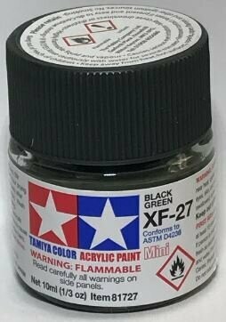 Tamiya 81727 Mini Acrylic XF-27 Black Green