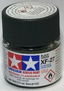 Tamiya 81727 Mini Acrylic XF-27 Black Green