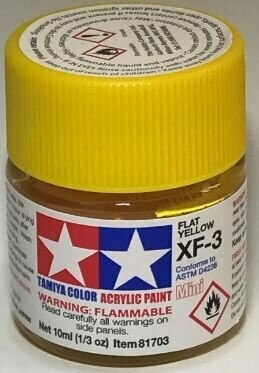 Tamiya 81703 Mini Acrylic XF-3 Flat Yellow