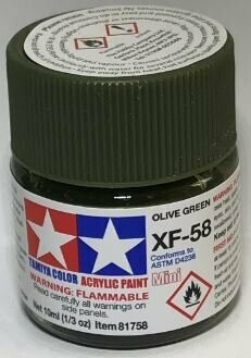 Tamiya 81758 Mini Acrylic XF-58 Olive Green