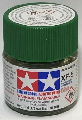 Tamiya 81705 Mini Acrylic XF-5 Flat Green