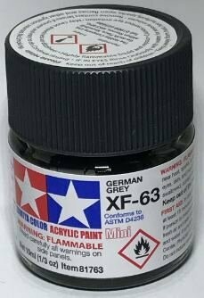 Tamiya 81763 Mini Acrylic XF-63 German Grey