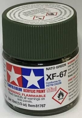Tamiya 81767 Mini Acrylic XF-67 NATO Green