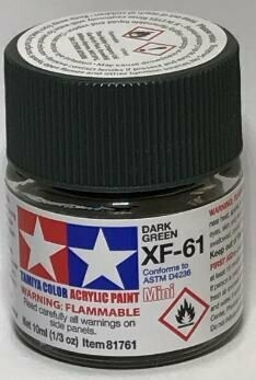 Tamiya 81761 Mini Acrylic XF-61 Dark Green