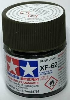 Tamiya 81762 Mini Acrylic XF-62 Olive Drab