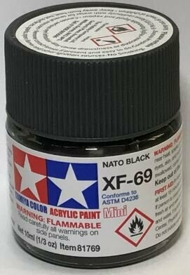 Tamiya 81769 Mini Acrylic XF-69 NATO Black