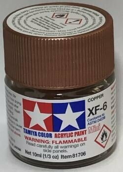 Tamiya 81706 Mini Acrylic XF-6 Copper
