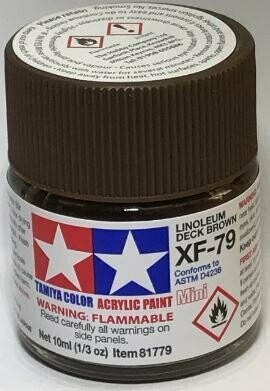 Tamiya 81779 Mini Acrylic XF-79 Linoleum Deck Brown
