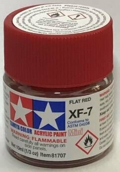Tamiya 81707 Mini Acrylic XF-7 Flat Red