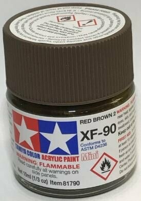 Tamiya 81790 Mini Acrylic XF-90 Red Brown 2