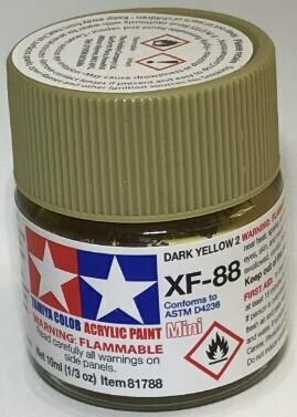 Tamiya 81788 Mini Acrylic XF-88 Dark Yellow 2