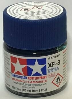 Tamiya 81708 Mini Acrylic XF-8 Flat Blue