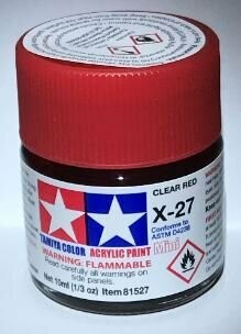 Tamiya 81527 Mini Acrylic X-27 Clear Red