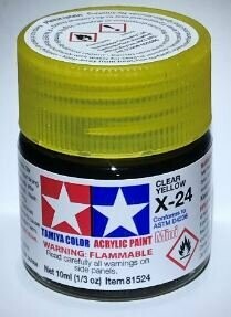 Tamiya 81524 Mini Acrylic X-24 Clear Yellow