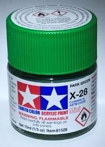 Tamiya 81528 Mini Acrylic X-28 Park Green
