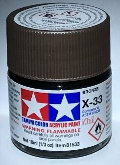 Tamiya 81533 Mini Acrylic X-33 Bronze