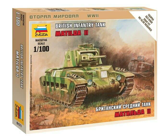 Zvezda 1/100 British Infantry Tank Matilda II