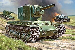 Zvezda 1/100 Soviet Heavy Tank KV-2