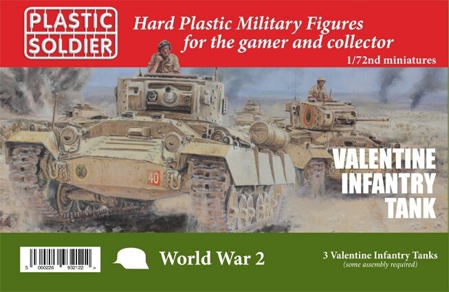 Plastic Soldier 1/72 British Valentine Tank