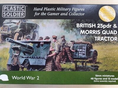 Plastic Soldier 1/100 British 25pdr & Morris Quad Tractor