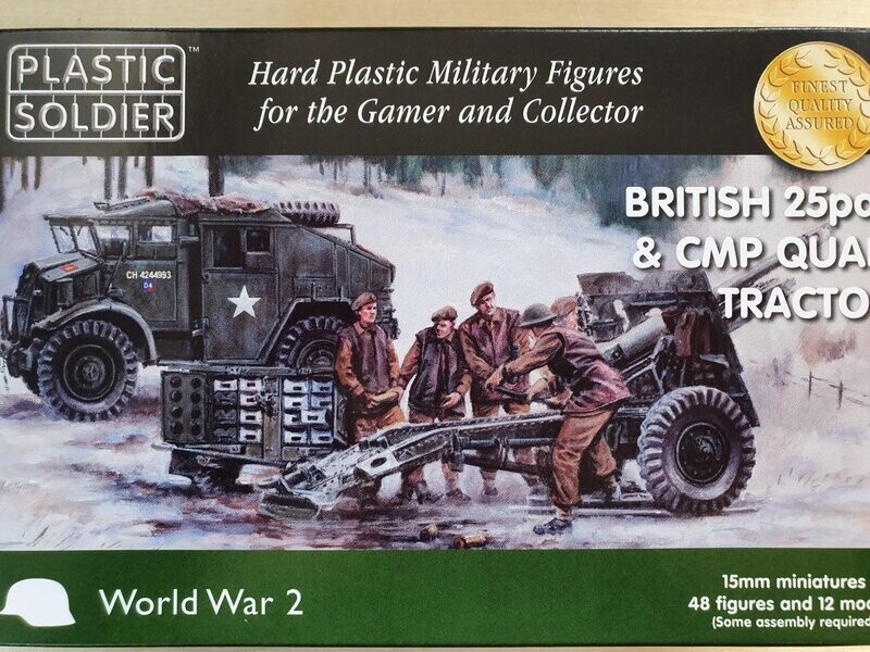 Plastic Soldier 1/100 British 25pdr & CMP Quad Tractor