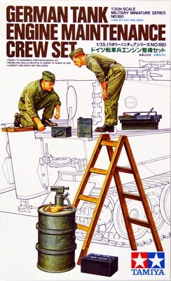 Tamiya 35180 1/35 German Tank Engine Maintenance Crew Set