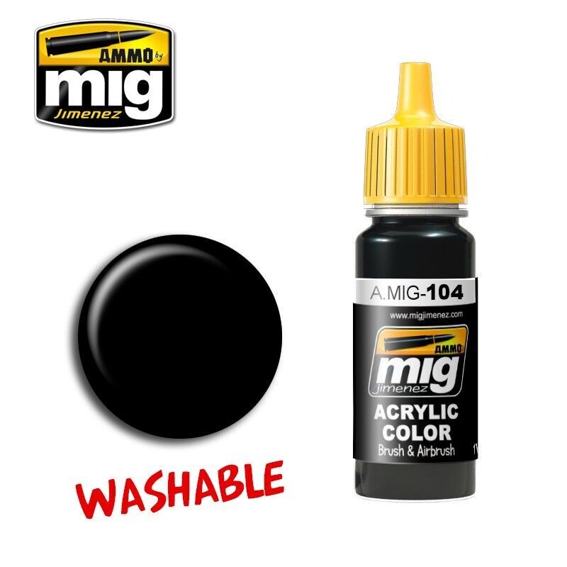 A.MIG-0104 Washable Acrylic - Black