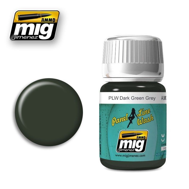 A.MIG-1608 - Panel Line Wash - Dark Green Grey