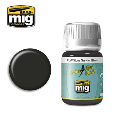 A.MIG-1615 - Panel Line Wash - Stone Grey for Black